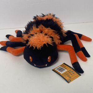 Plushie Fonzie The Fenged Tarantula Spider Orange And Black Plush Halloween